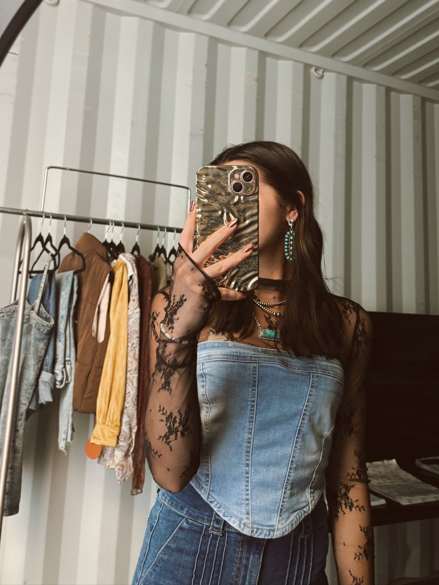 Daisy Strapless Denim Top
