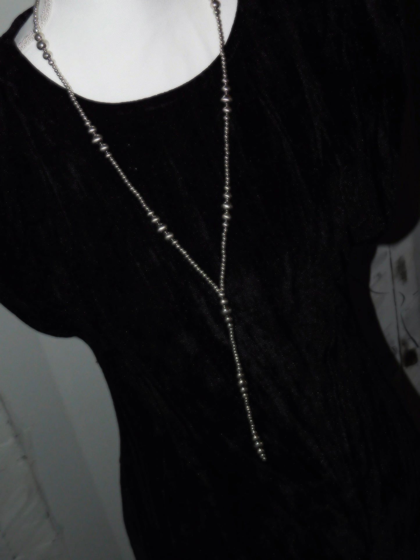 Silver (Faux) Navajo Tassel Necklace