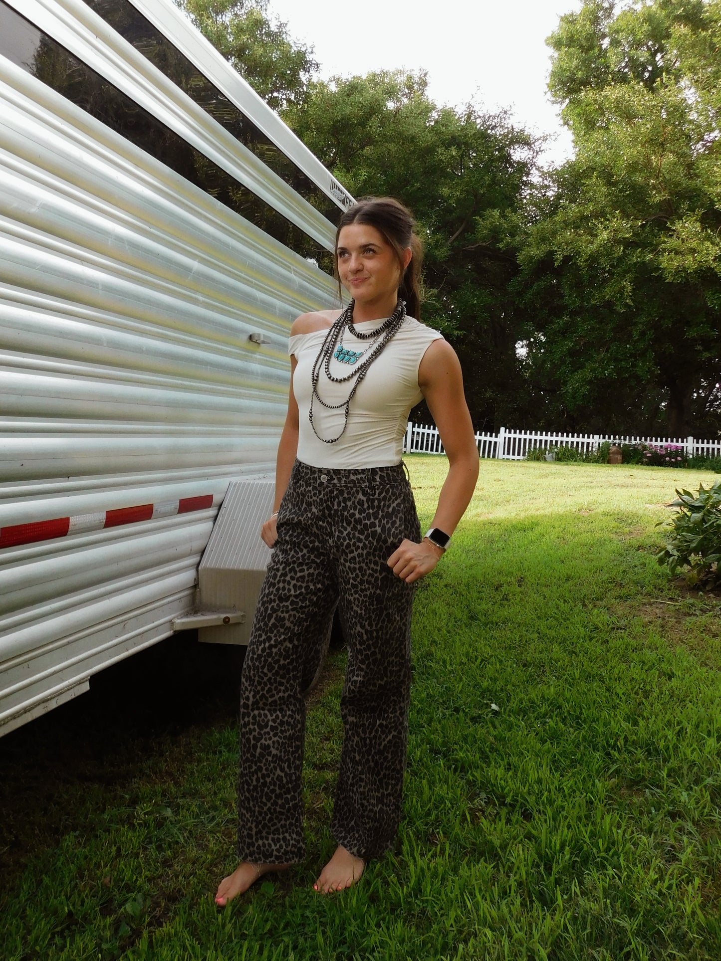 The Laramie Leopard Jeans