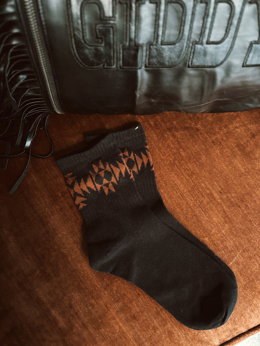 Aztec (Brown) Sock