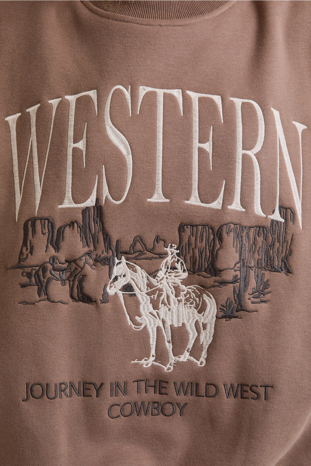 Western Embroidered Crew
