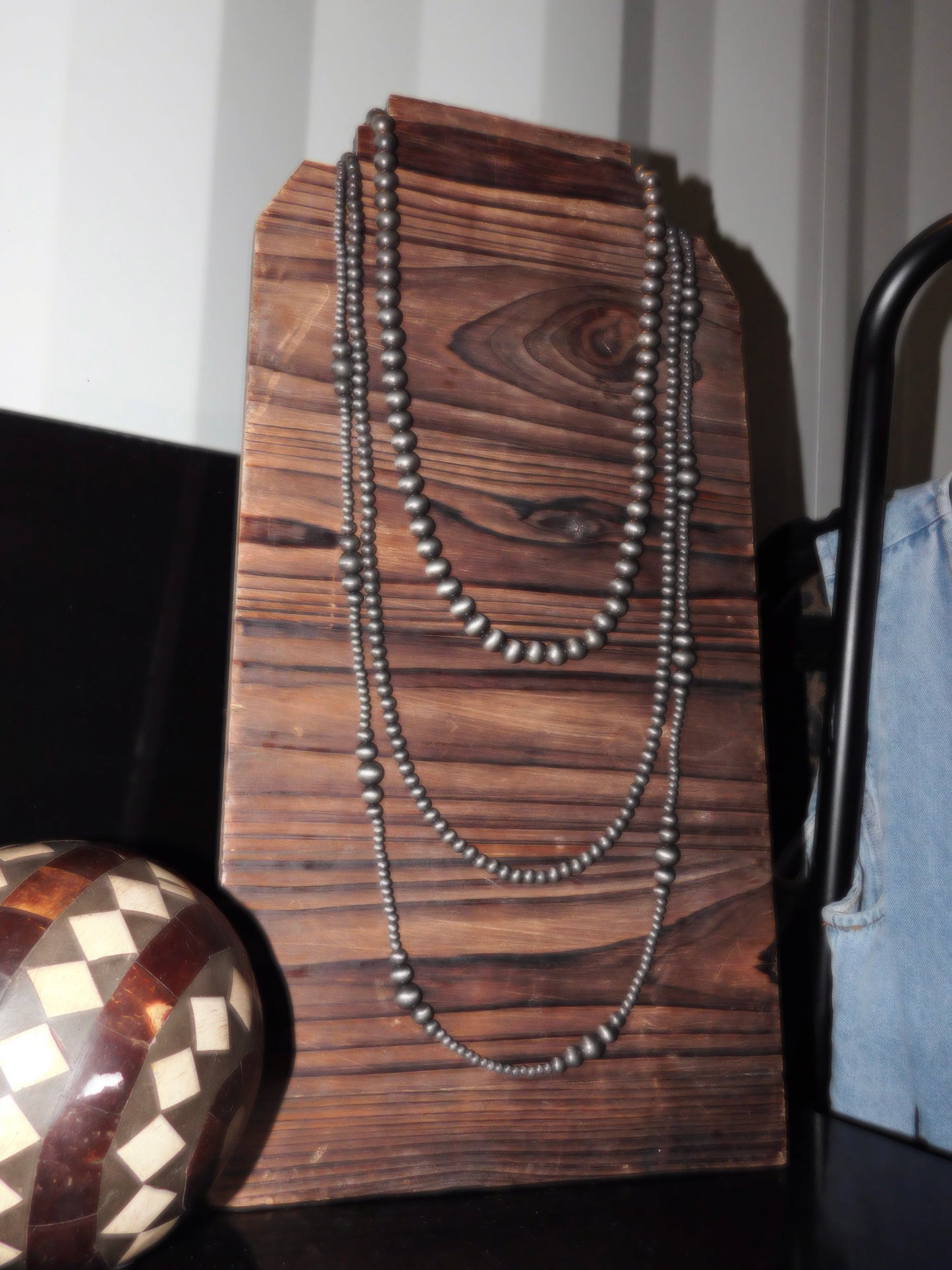 Handmade 36" 3-strand (Faux) Navajo Necklace