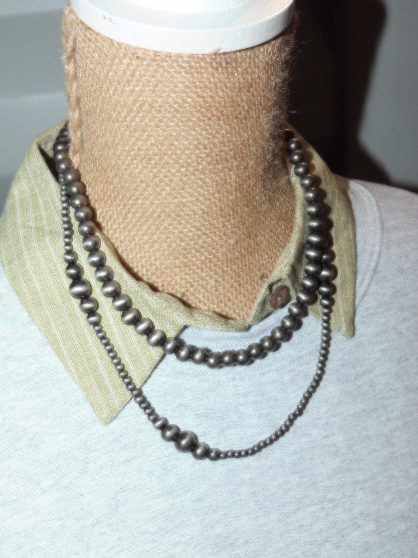 22" Handmade (Faux) Navajo Bead Necklace