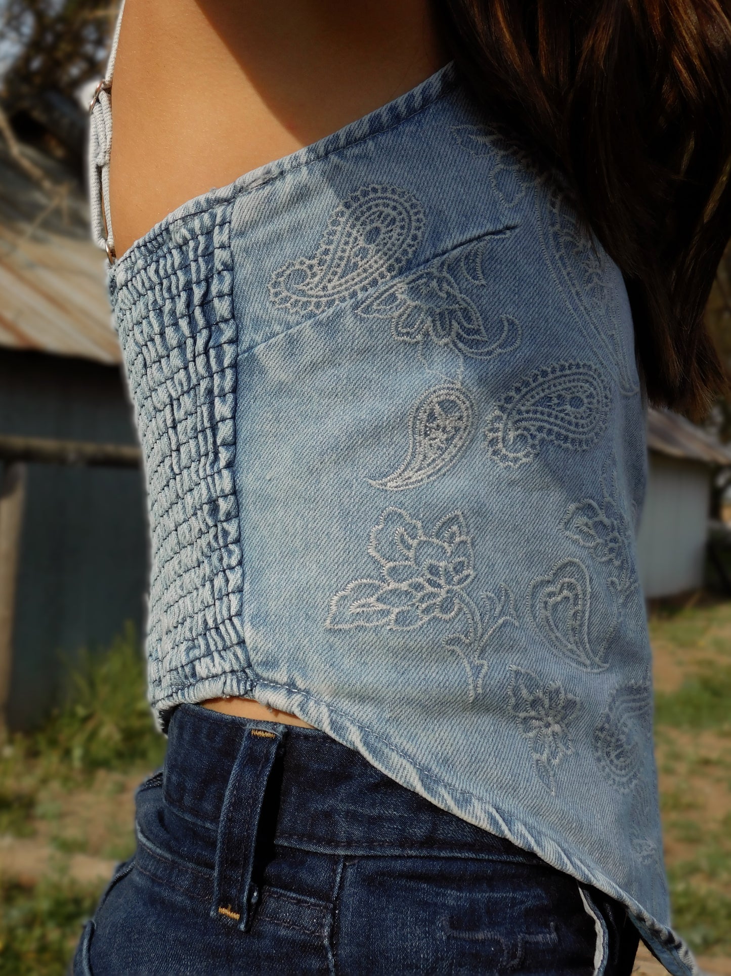The Colter James Denim Top