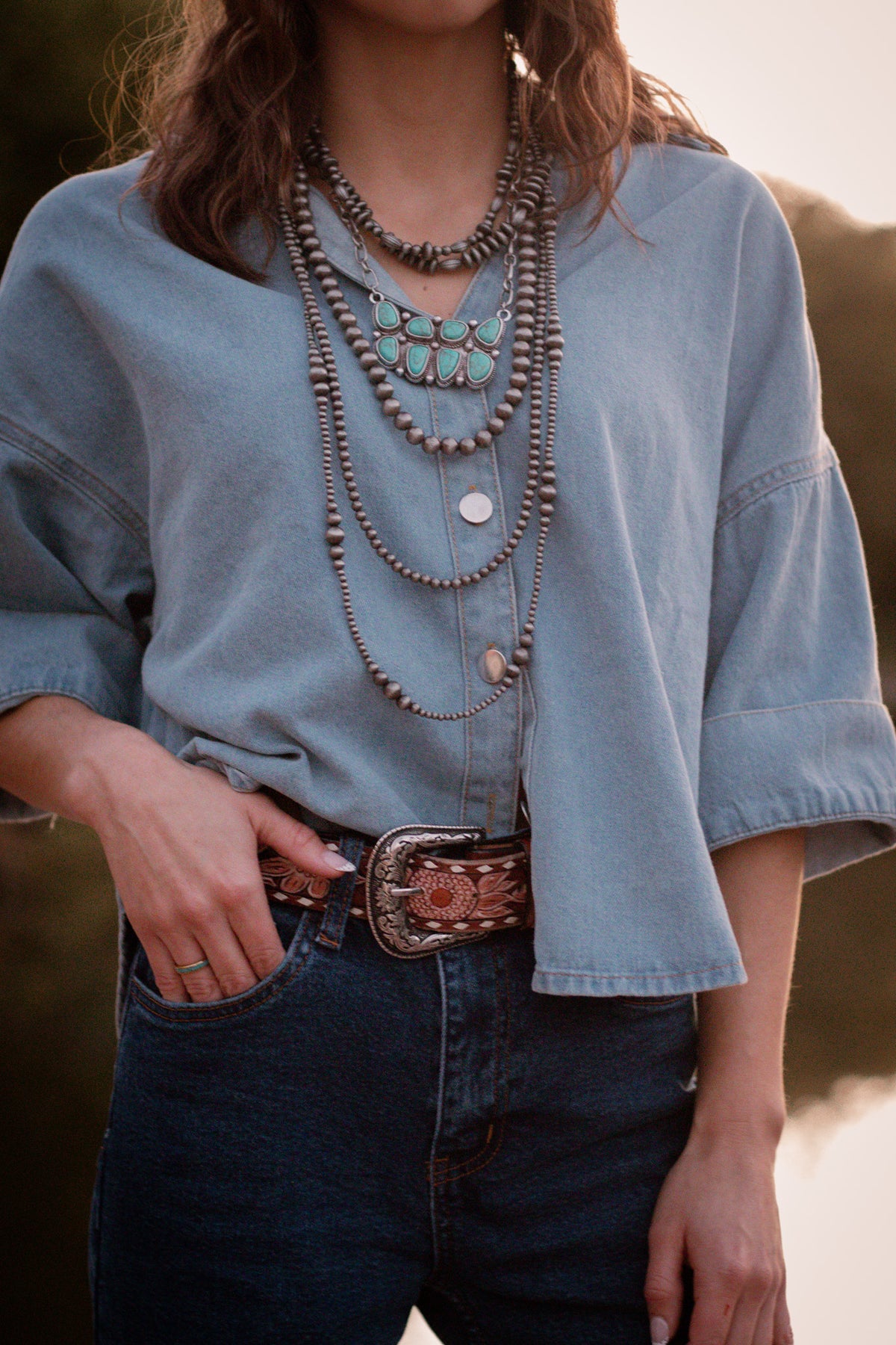 The Layla Rowe Denim Top