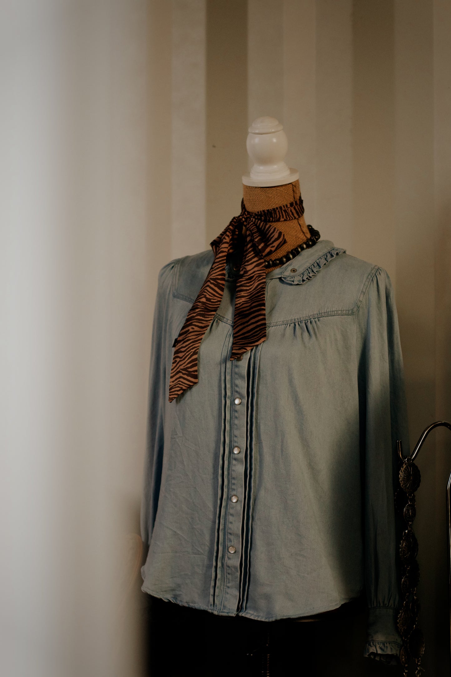 The Darlin Denim Snap Button Down