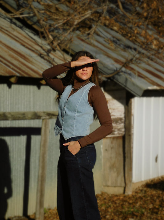 The Daisy Denim Vest