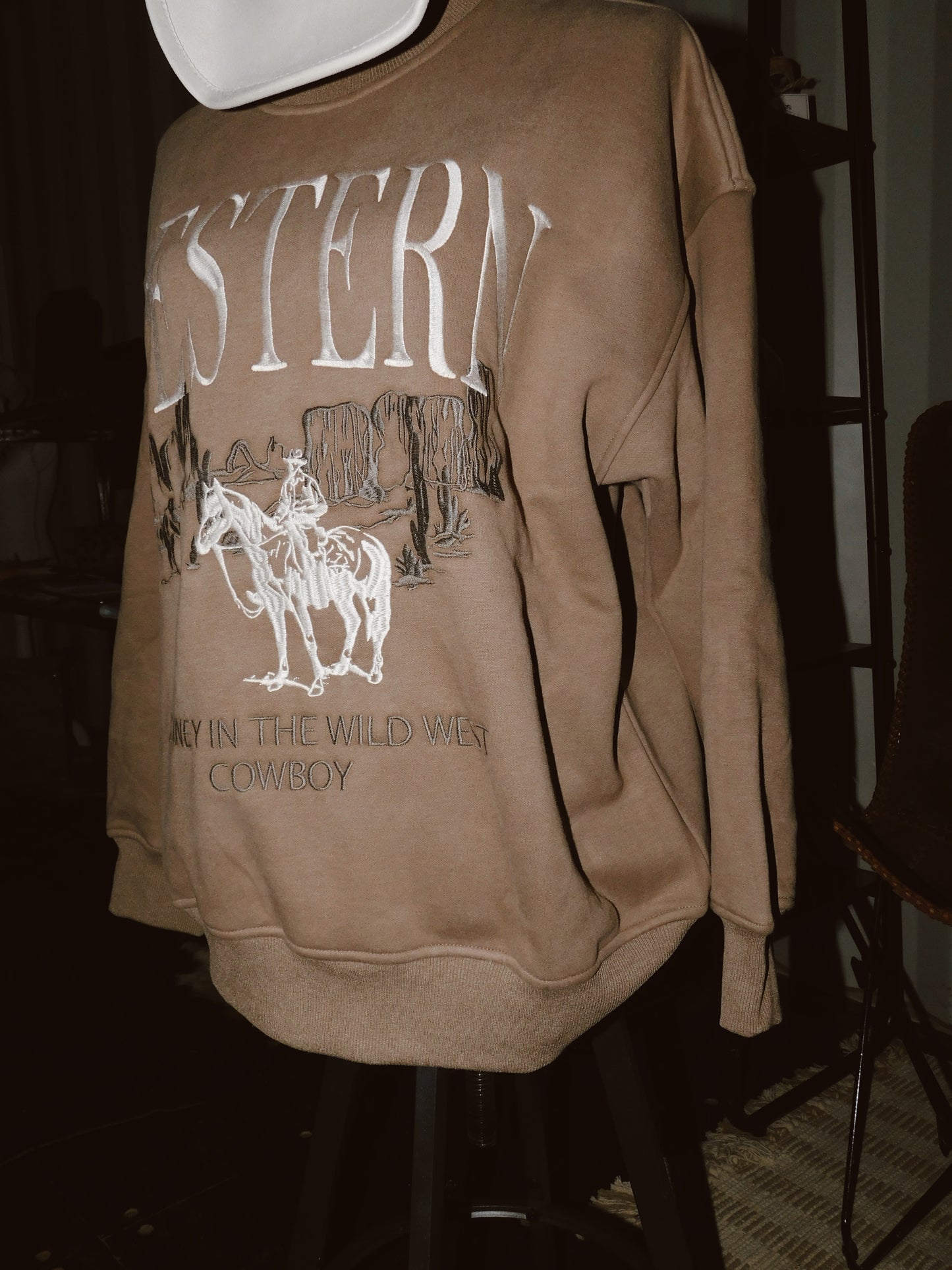 Western Embroidered Crew